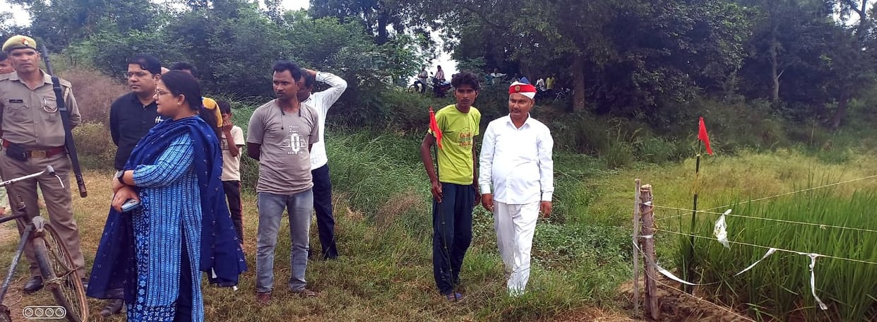 Illegal occupants took away the attached crop, the officers were helpless in front of the land mafia