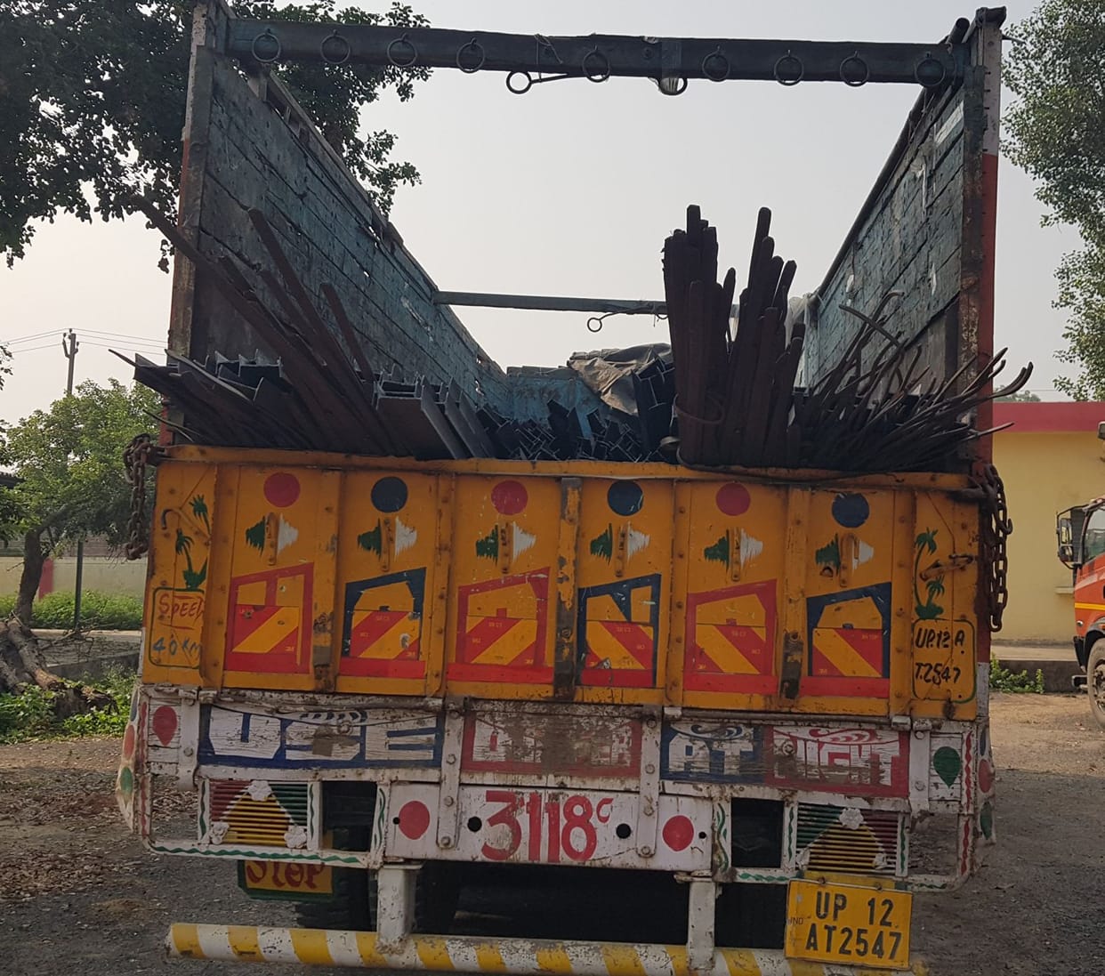 GST team caught iron laden truck