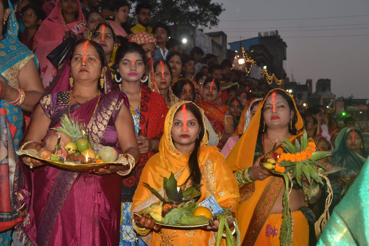 Arghya offered to Lord Bhaskar while rising