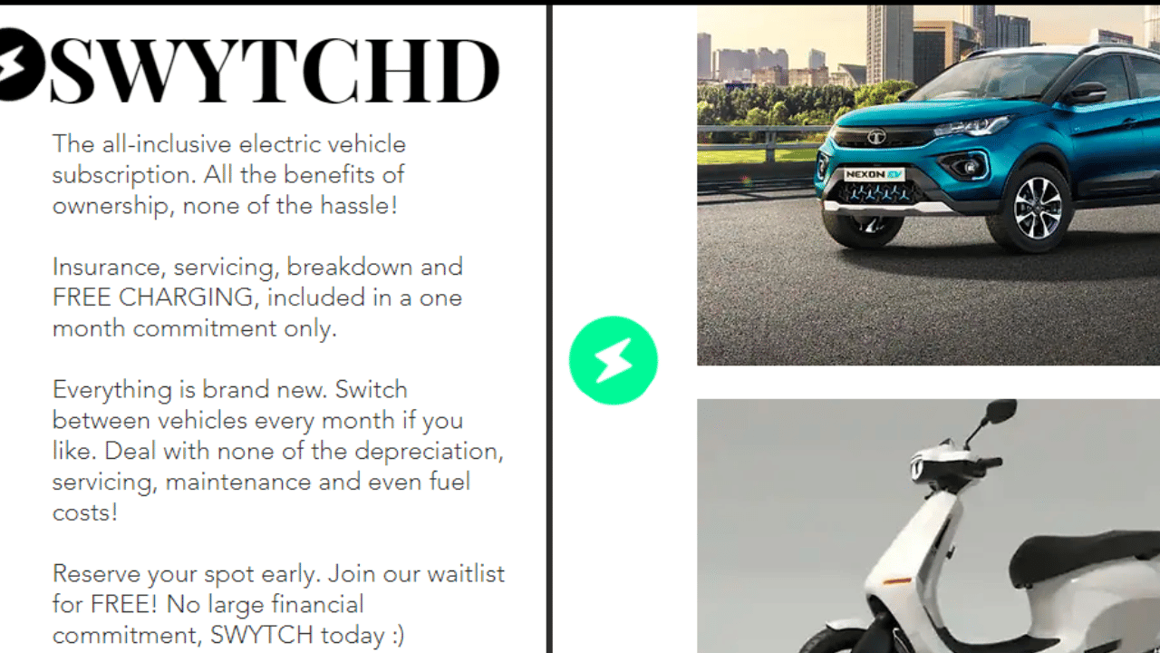 Ride without buying electric cars and bikes, swytchd company is giving attractive offers