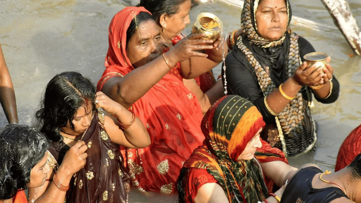 Today is the last day of Chhath Puja Arghya is offered to the rising sun on the fourth day