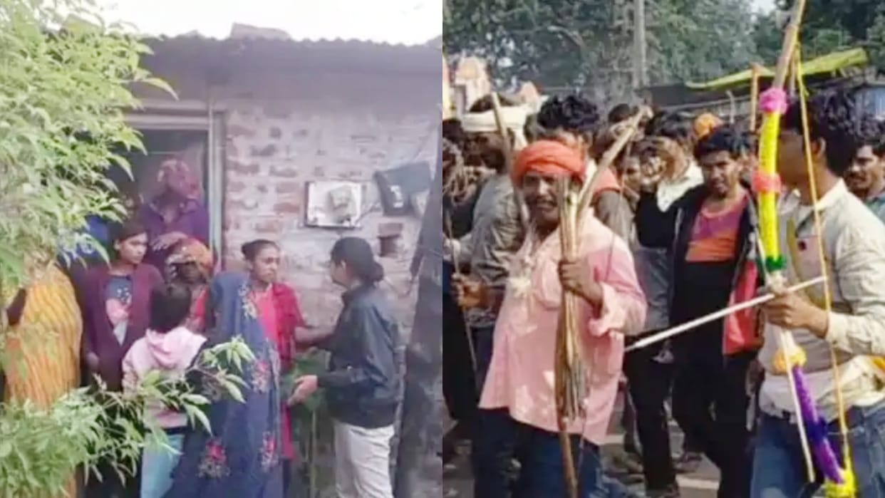When the warrant came out the tribals landed with bow and arrow and ax in Burhanpur