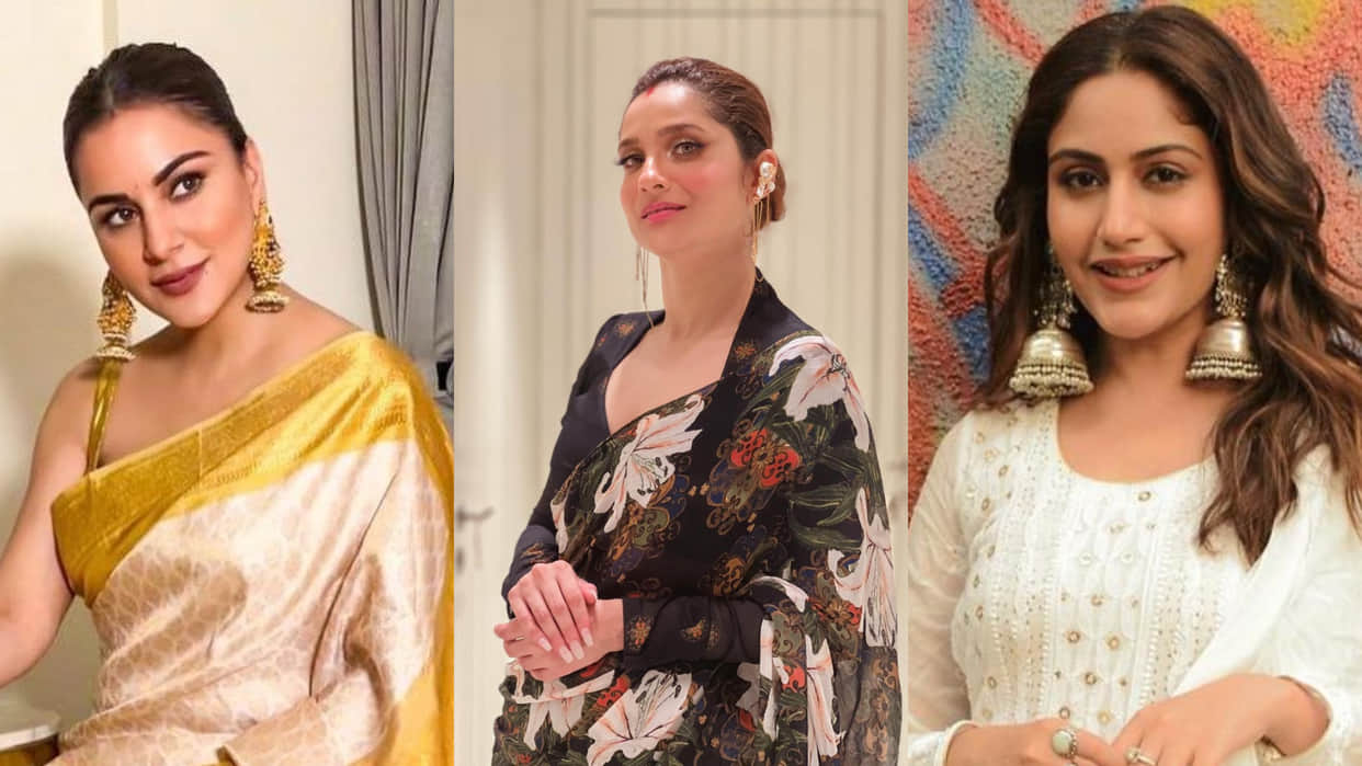 ankita lokhande shraddha arya jasmin bhasin surbhi chandna desi look impress fans