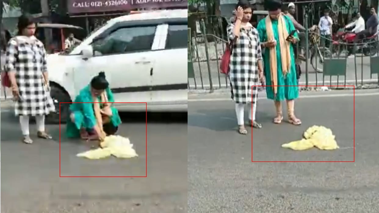 Meerut Woman Set Saree on fire at the middle of the Road after Shopkeeper denied to Change