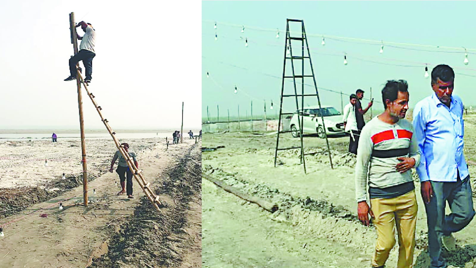 Ganga Snaan 2022: city of tents started settling on the sand of the Ganges,  monitored wuth CCTV