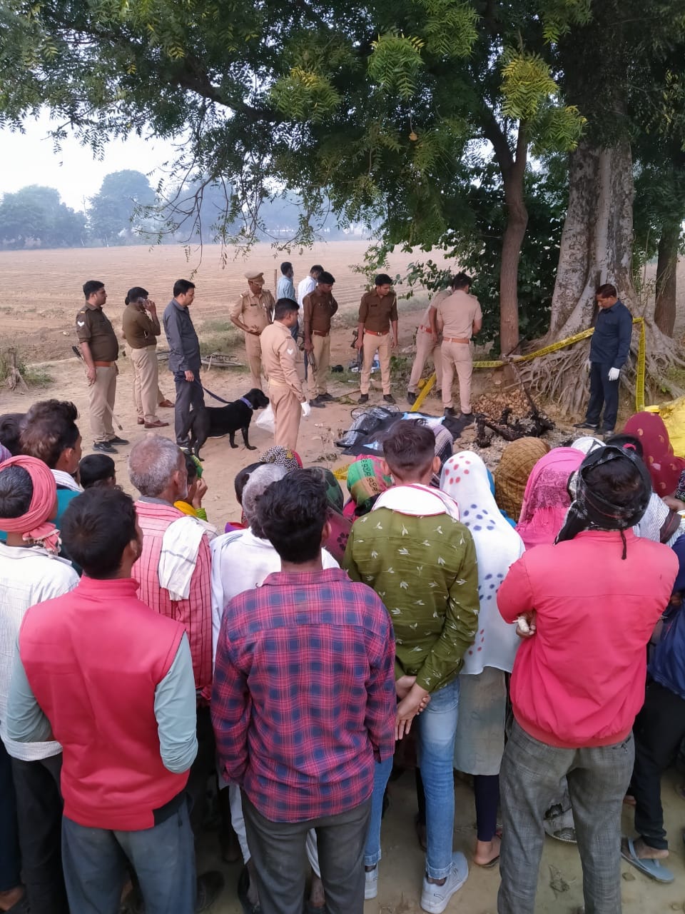 Killing the farmer sleeping on the tube well and burning the dead body