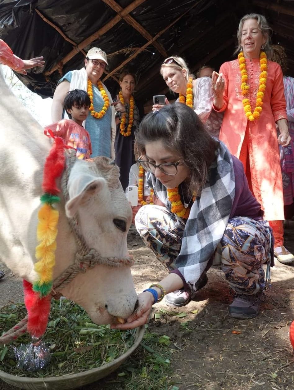 american tourists influenced with chhath pooja