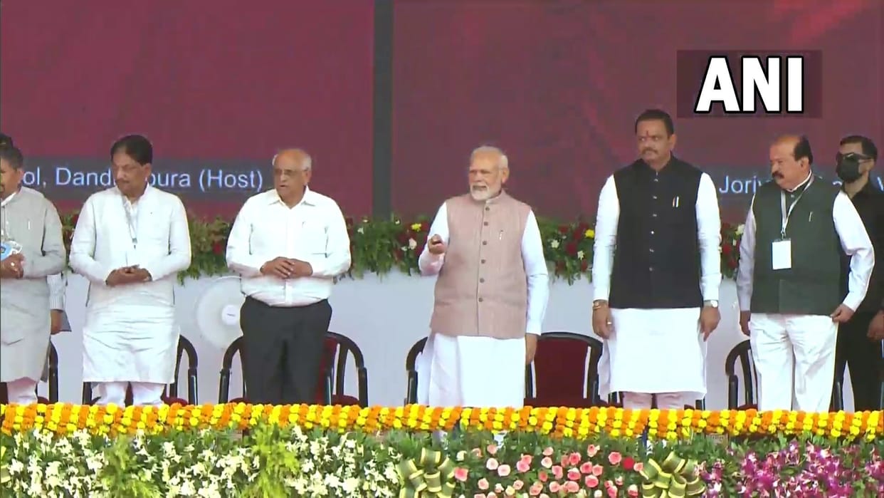 Gujarat: PM Modi lays foundation of various development works in Panchmahal