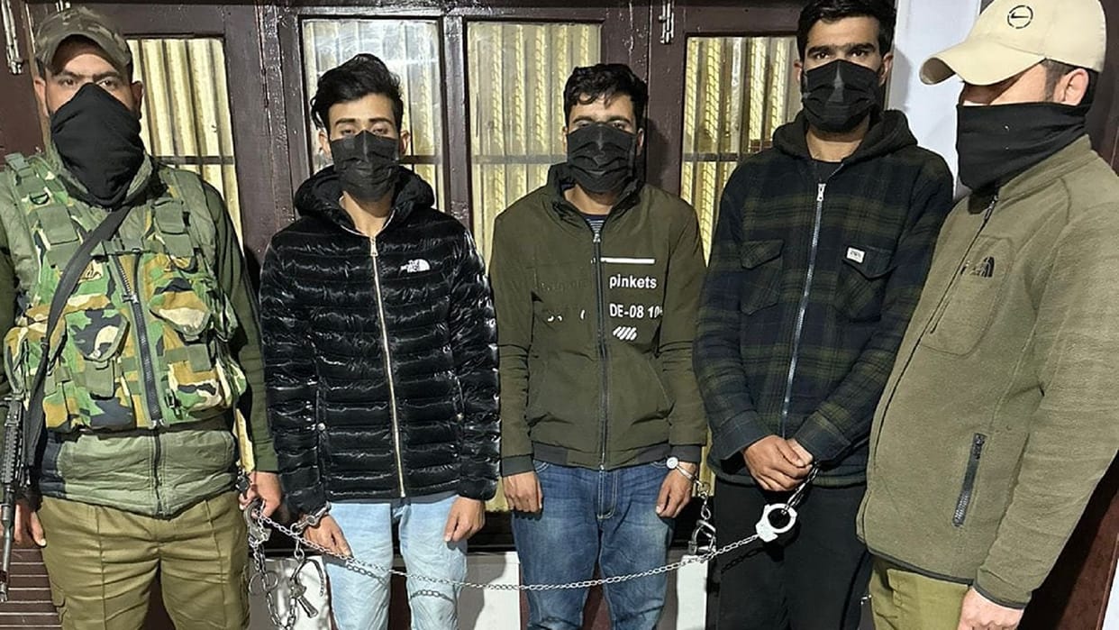 J&K: Three hybrid terrorists arrested, IED in 10 kg bucket, two hand grenades recovered