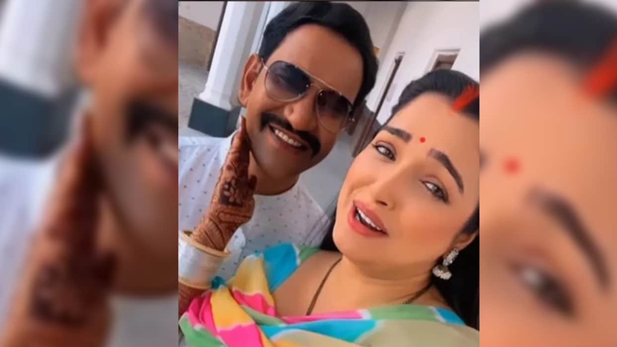 aamrapali dubey reel video with actor dinesh lal yadav nirahua fans says bhojpuri superhit jodi