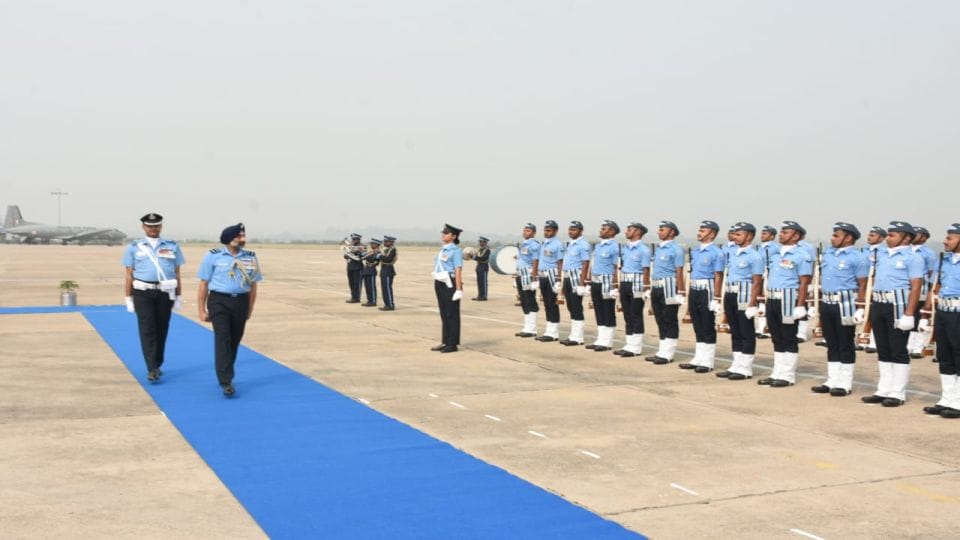 Air Marshal SP Singh visited Air Force Station Agra