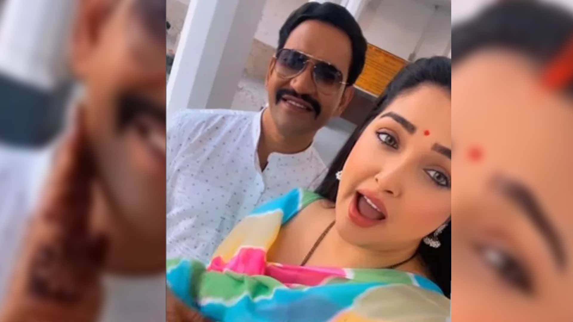 aamrapali dubey reel video with actor dinesh lal yadav nirahua fans says bhojpuri superhit jodi