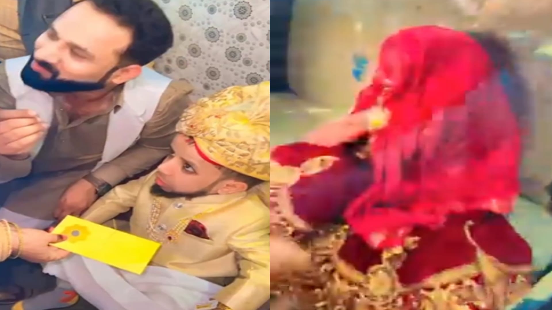 bride and groom were brought up to the stage by lifting them in their lap, brought fame to Azim and Bushra