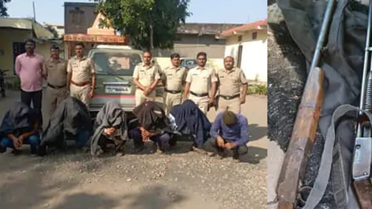 Six youths of Burhanpur arrested in Maharashtra for hunting deer arms-cartridges seized