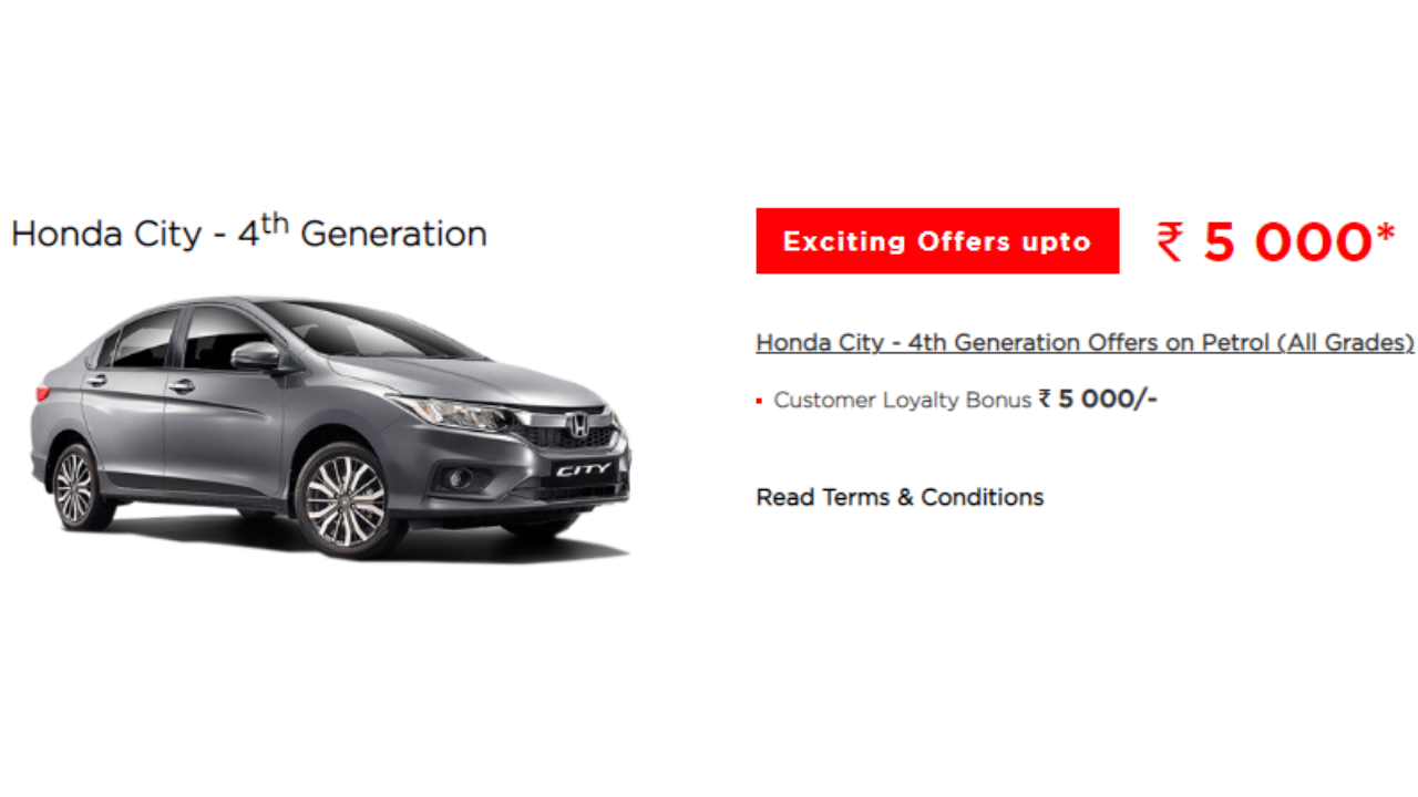 Honda car offers up to rs 63000 benefits on selected cars in november WRV city amaze jazz