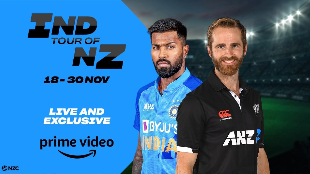 India tour of new zealand matches will be telecast on amazon prime video