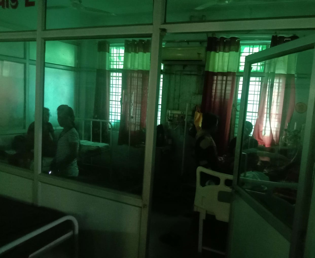 It was dark for an hour in the ICU of the district hospital