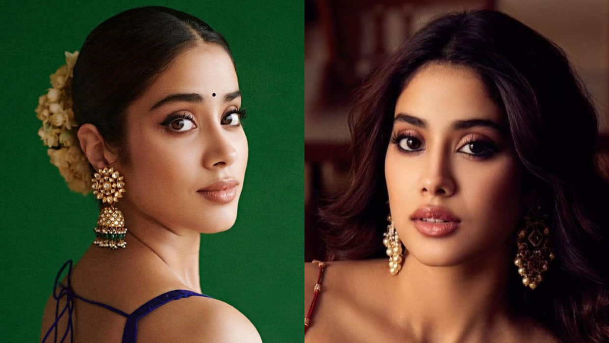 janhvi kapoor soo gorgeous in sleeveless blouse with saree see two different looks for mimi promotion