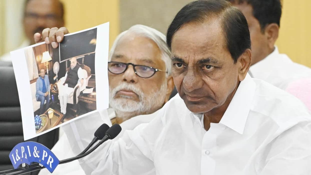 KCR releases video and targets PM Modi in TRS MLA horse-trading case