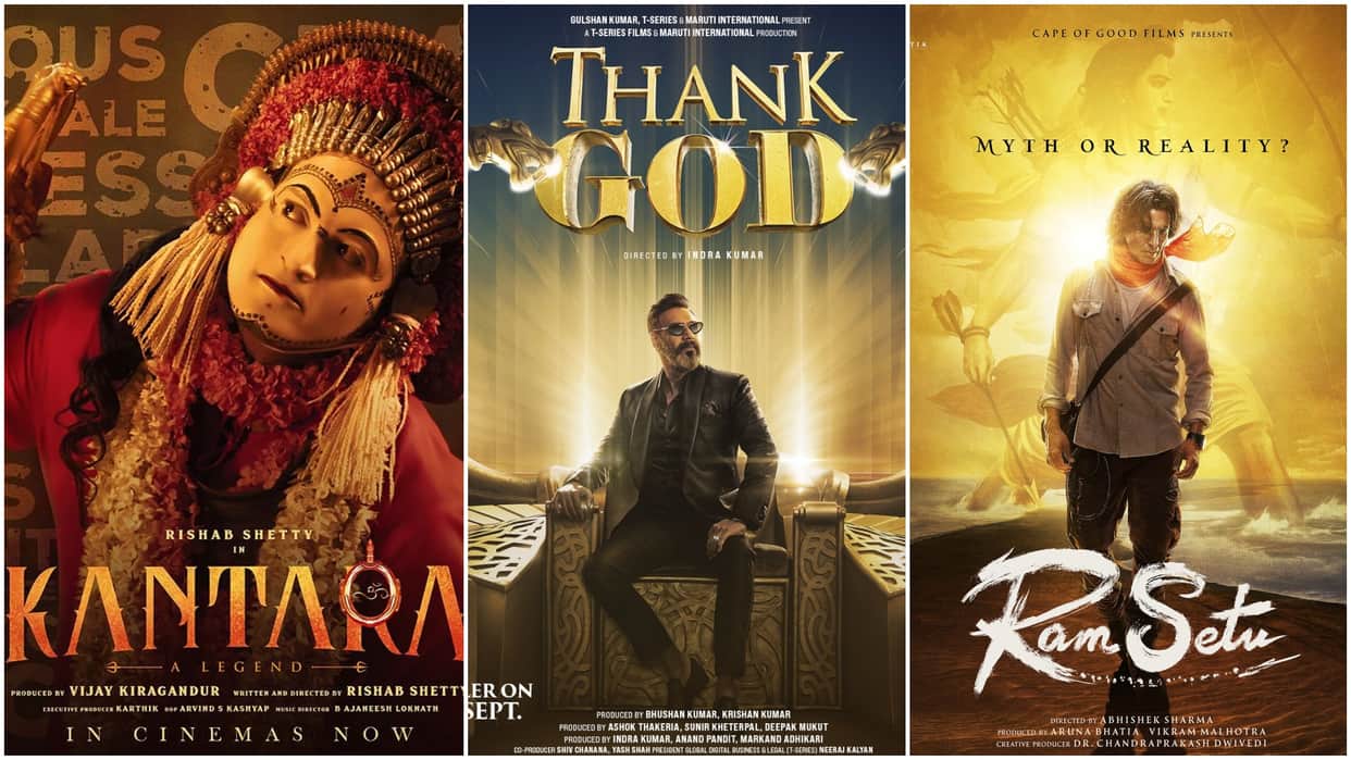 Wednesday box office report akshay kumar ram setu ajay devgn thank god rishab shetty kantara collection