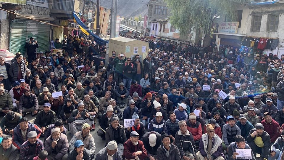 Demonstration in Union Territory of Ladakh for full statehood