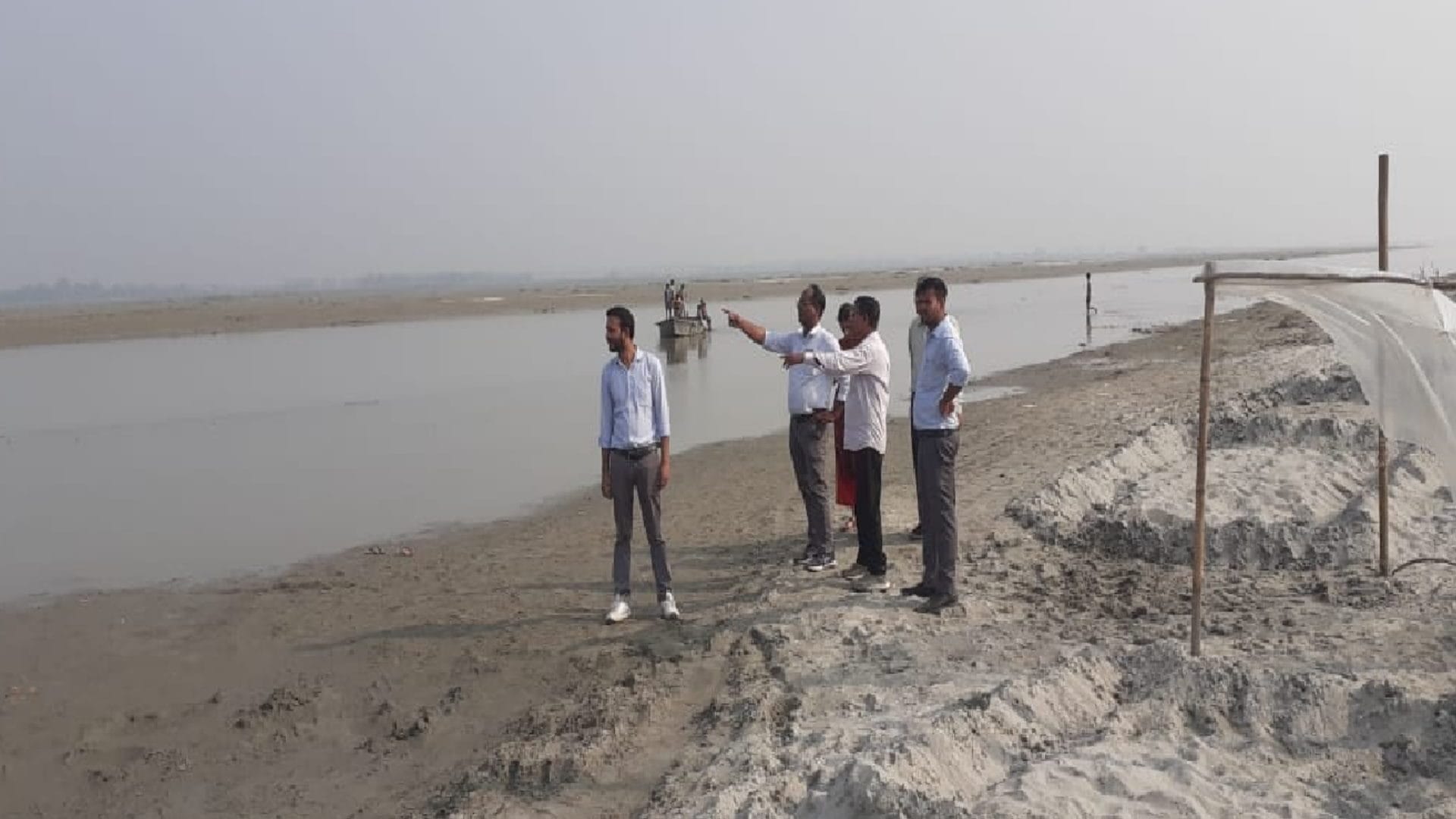 Ganga snan Fair preparations begin watch towers built for security inaugurated on five  see photos