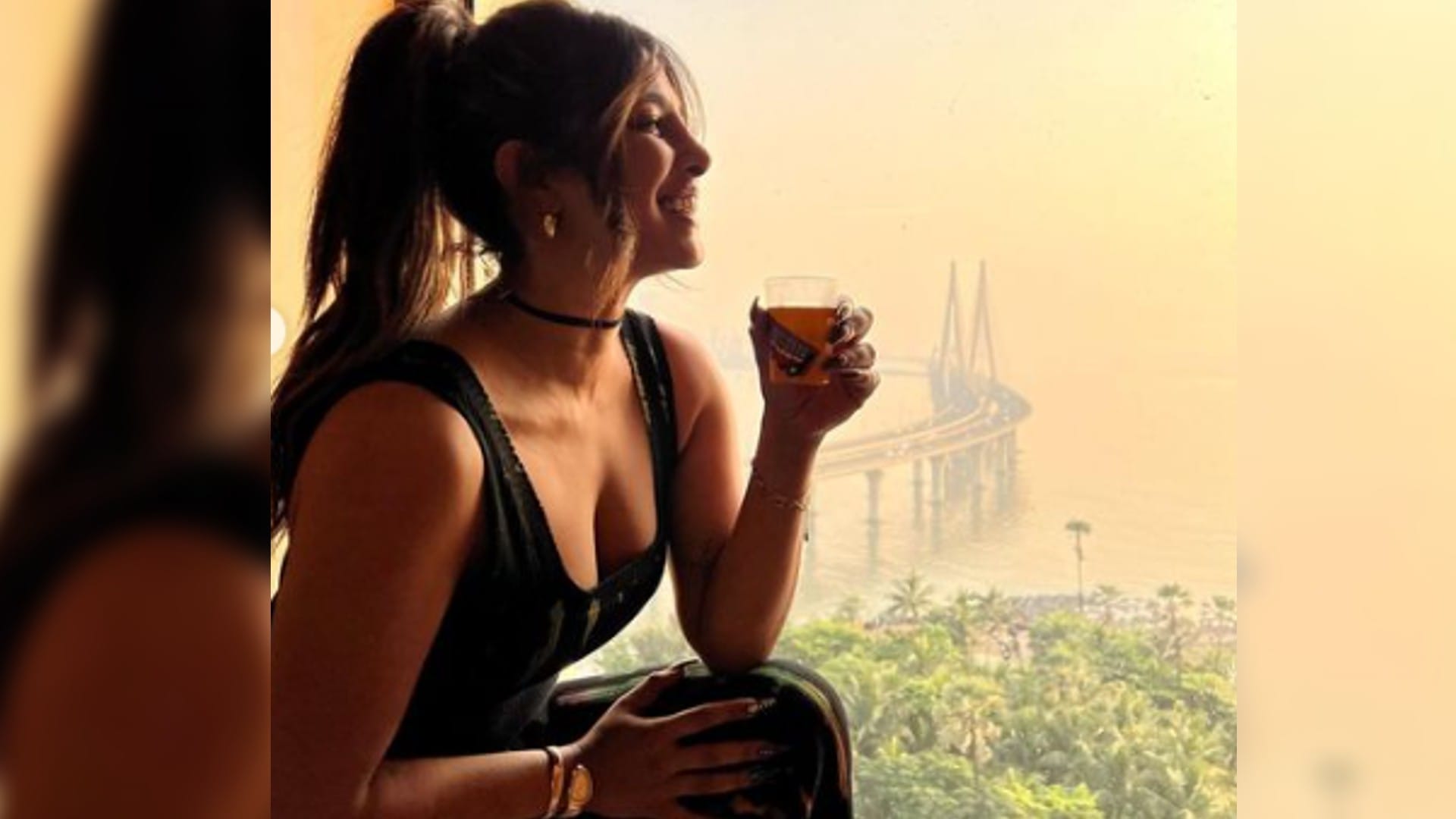 Global Actress Priyanka Chopra posted a video on social media having fun at Marine Drive