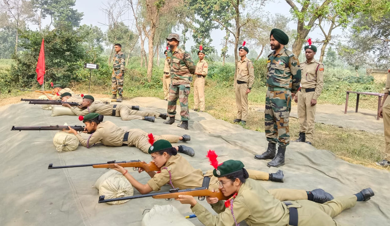 NCC cadets practiced firing