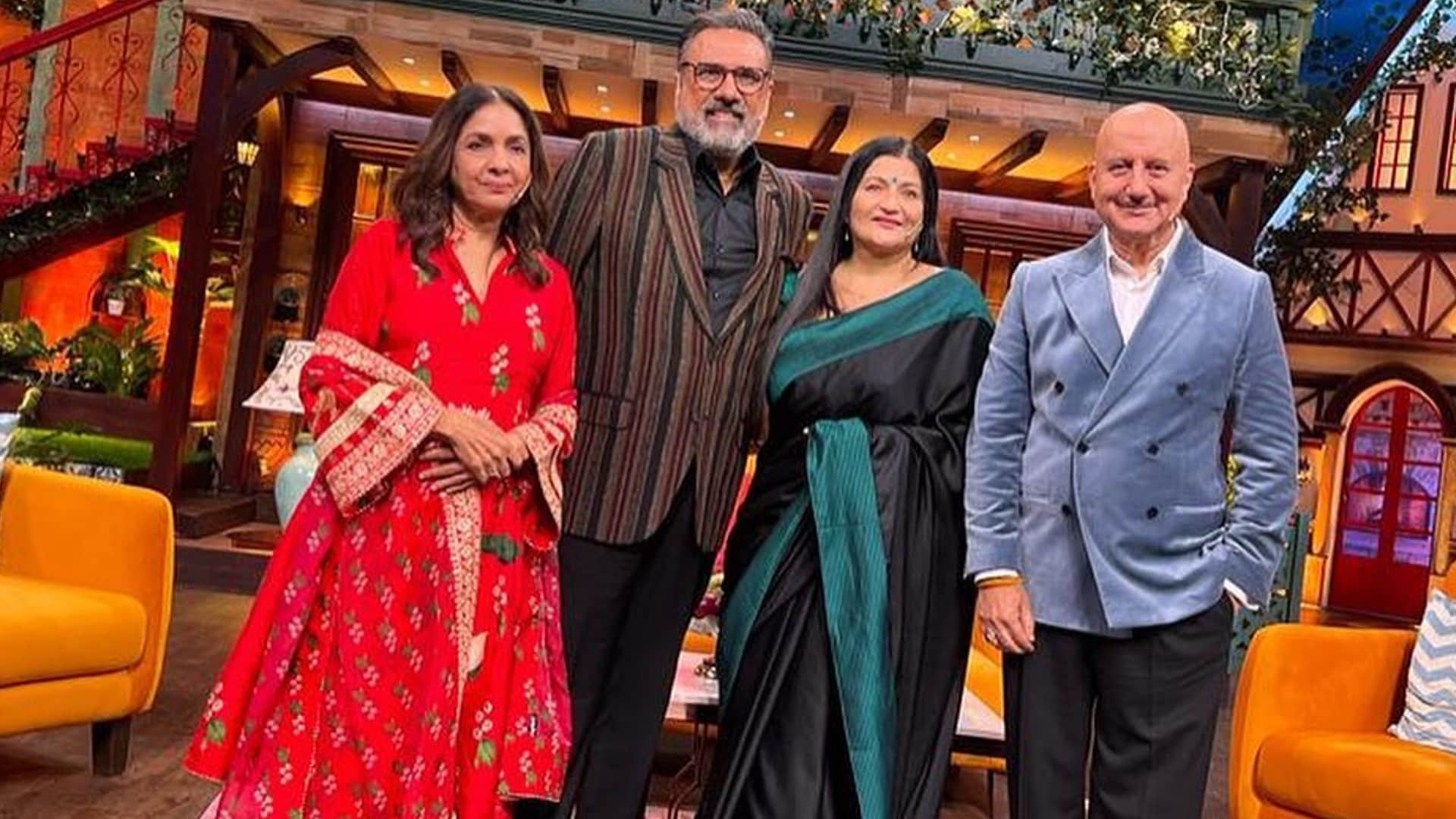 Anupam Kher troll on Social media Actor reached to promote his film Uunchai in The Kapil Sharma Show