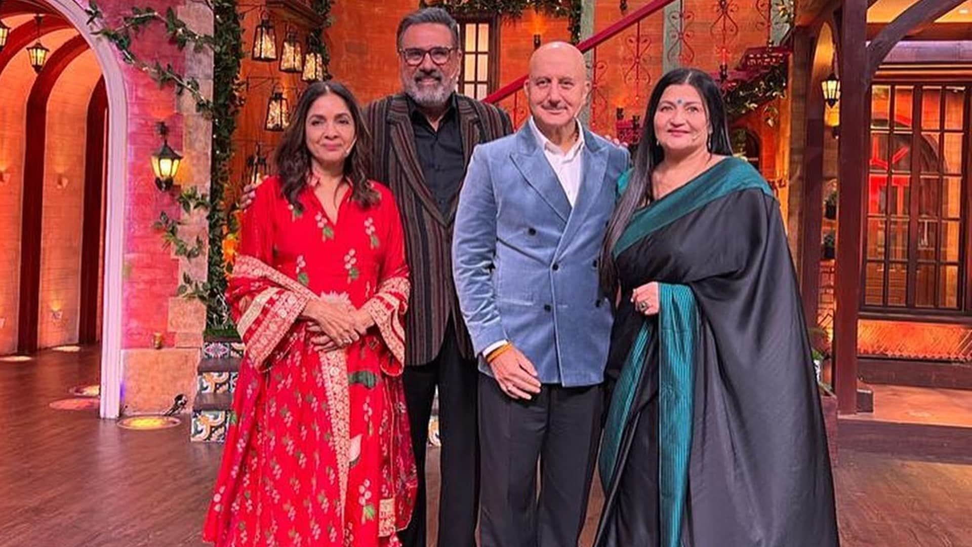 Anupam Kher troll on Social media Actor reached to promote his film Uunchai in The Kapil Sharma Show