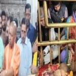 योगी और प्रियंका ने ज्वालामुखी मंदिर में नवाया शीश