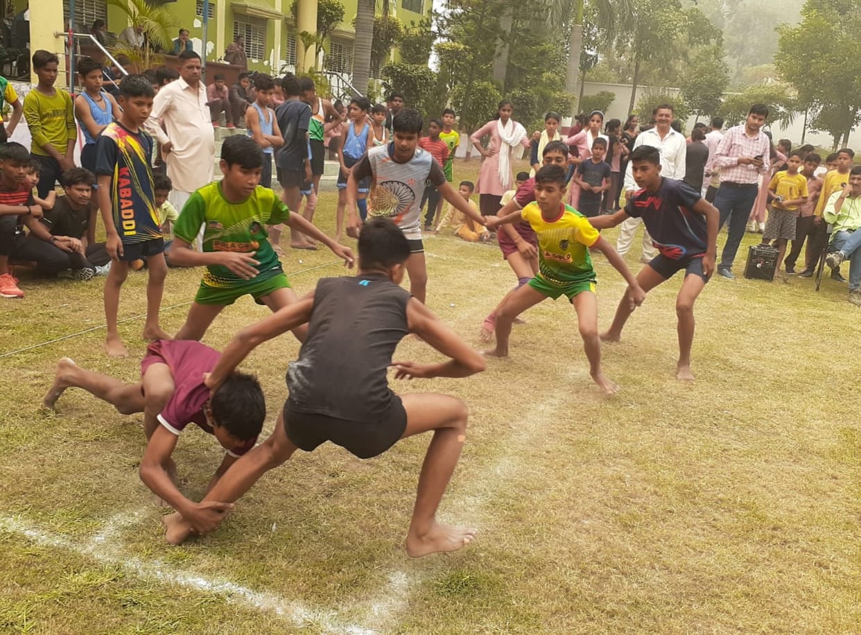 Kabaddi competition held on the grass field