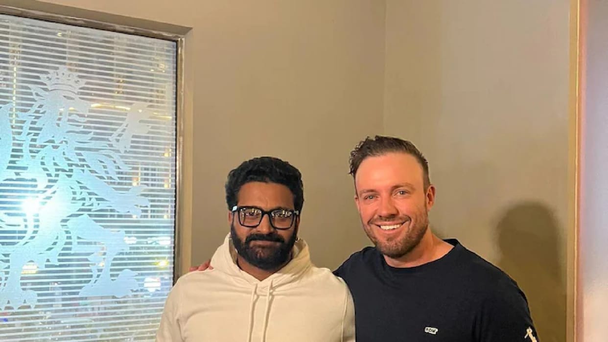 Rishab Shetty meets AB de Villiers, praised the actor's latest blockbuster Kantara