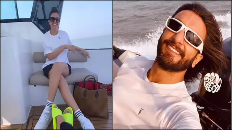 Pathaan actress Deepika Padukone enjoys a boat ride with husband Ranveer Singh video goes viral