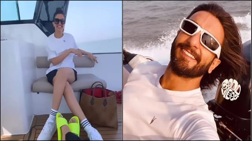 Pathaan actress Deepika Padukone enjoys a boat ride with husband Ranveer Singh video goes viral