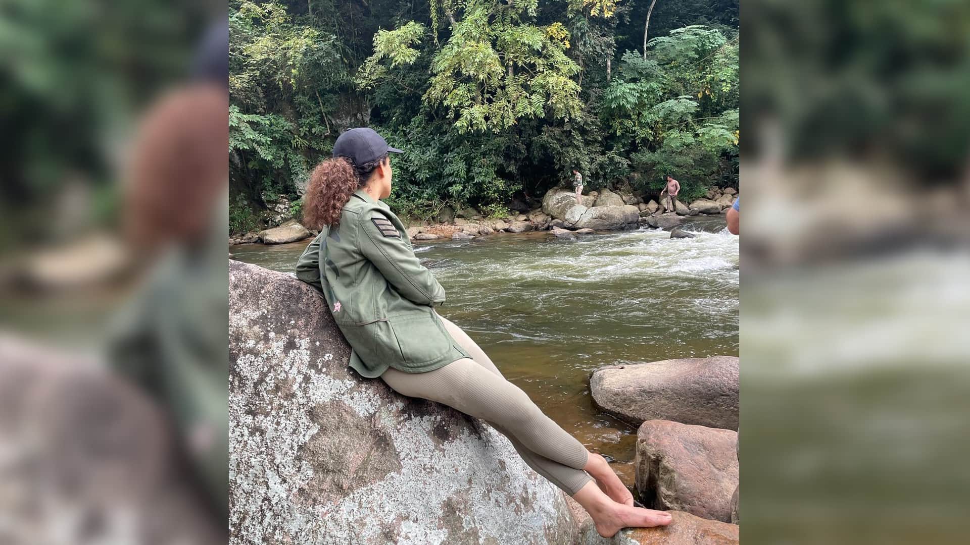 kangana ranaut foot slips while looking for the location for shooting of emergency