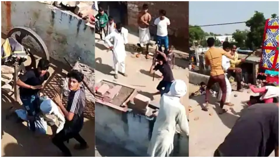 young man raped woman beat up family members in Rajasthan Viral Video