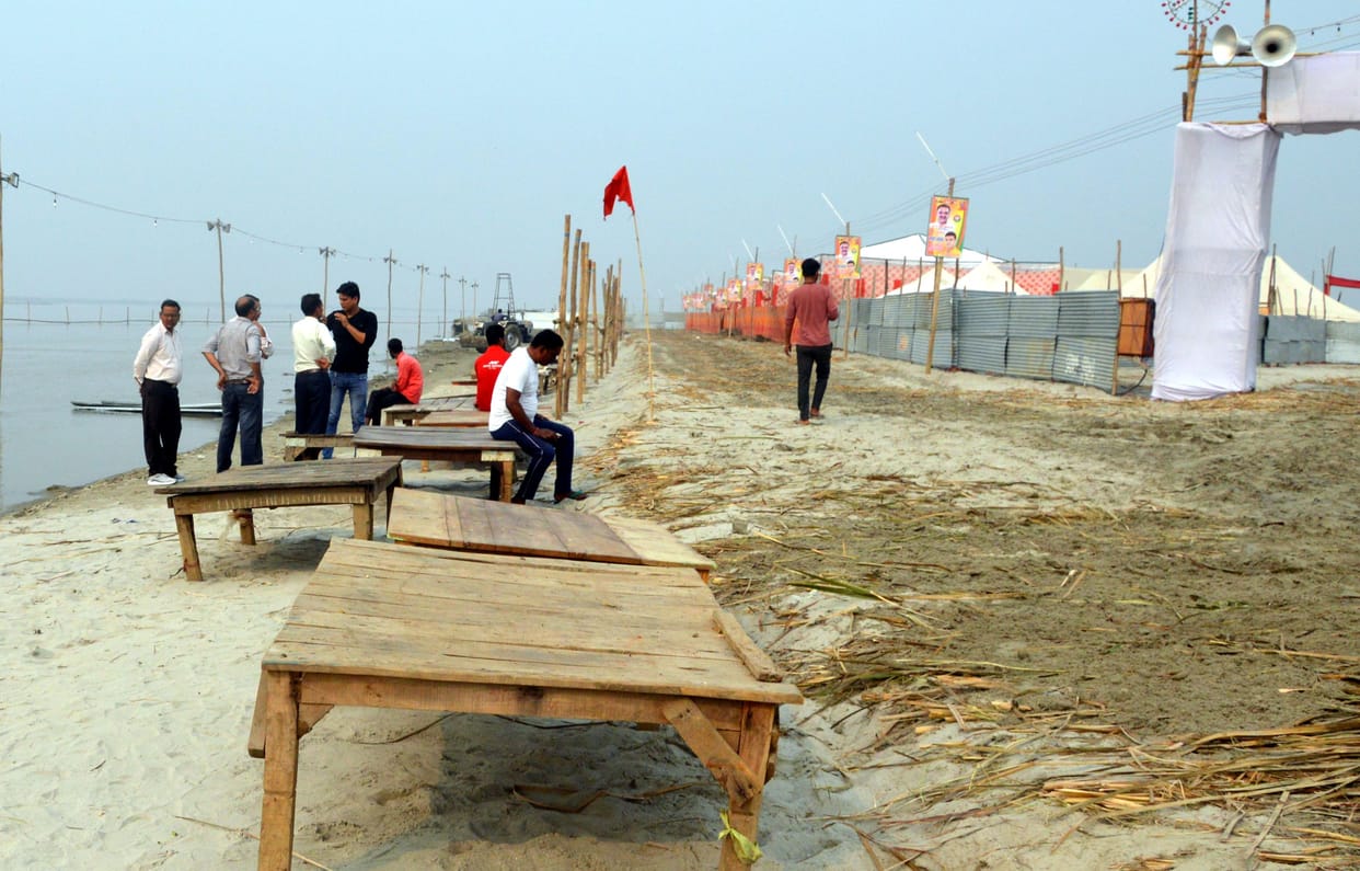 Ganga Snan Fair: Aarti site built on Ganga Ghat, preparations completed