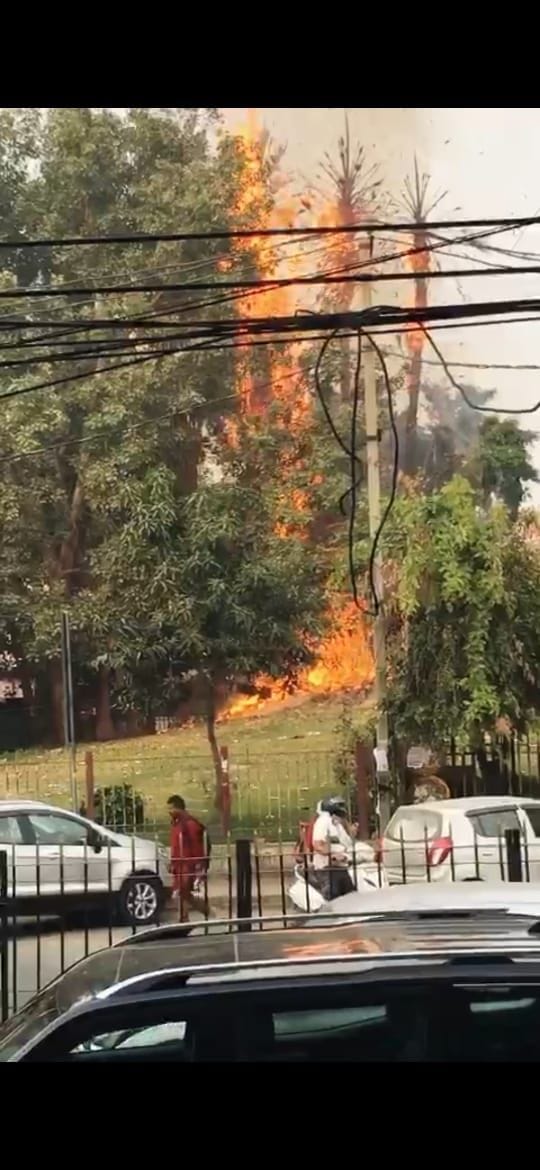 Fire broke out in transformer of Arya Nagar's Gym, Model Town's D Park and Subhash Nagar