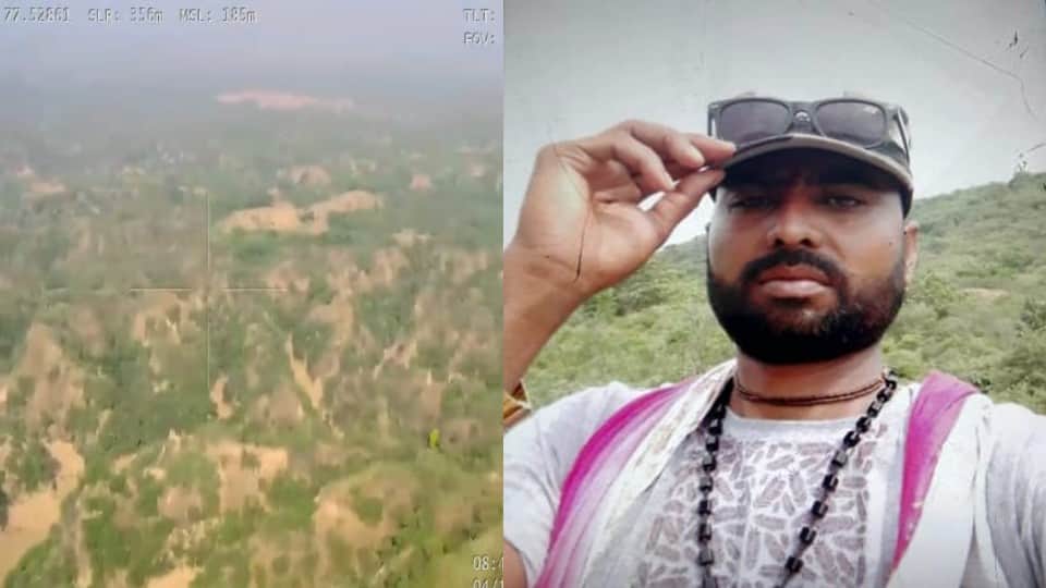 Police encounter with mischievous dacoit Keshav Gurjar in the Beehad of Chambal in Dholpur
