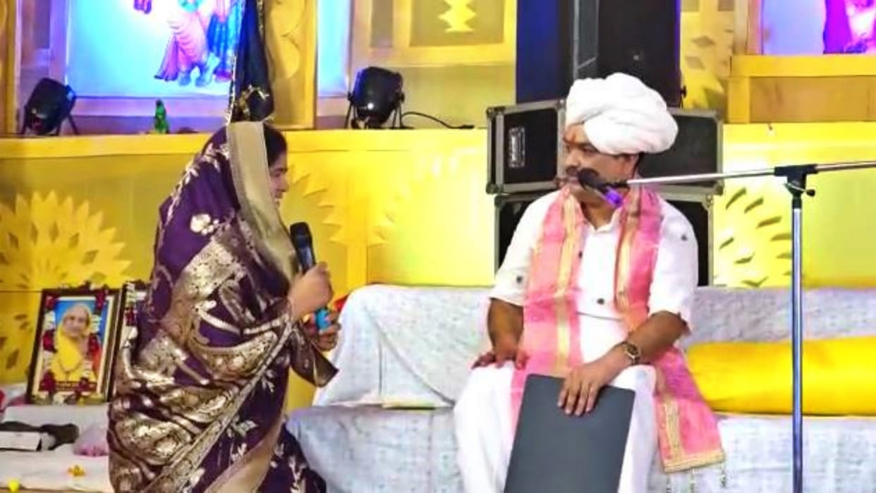 Former minister Imarti Devi asked Baba the reason for losing the election