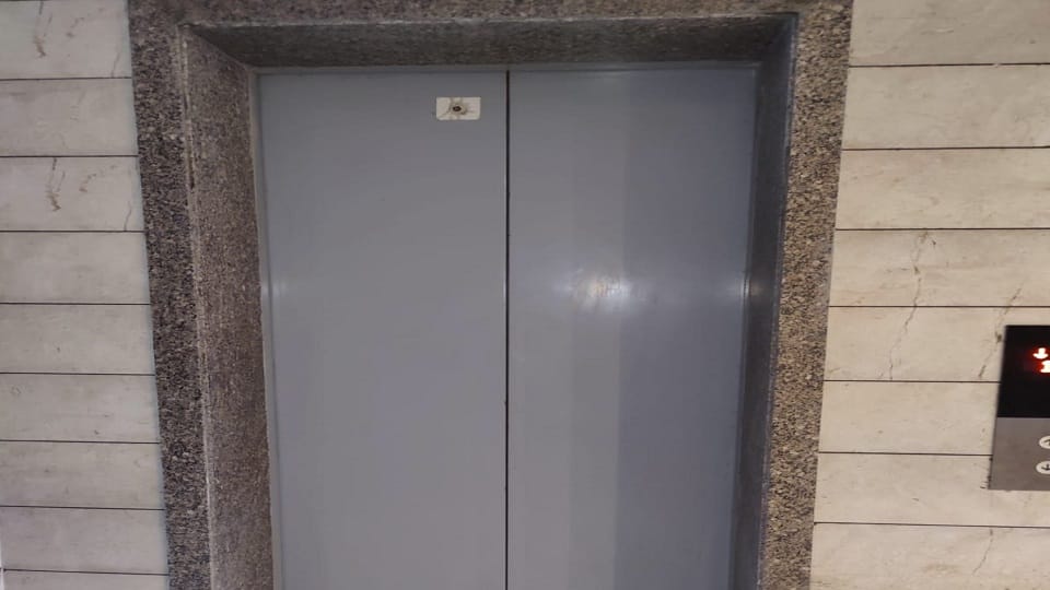 Six people including five women were stuck in the lift for half an hour