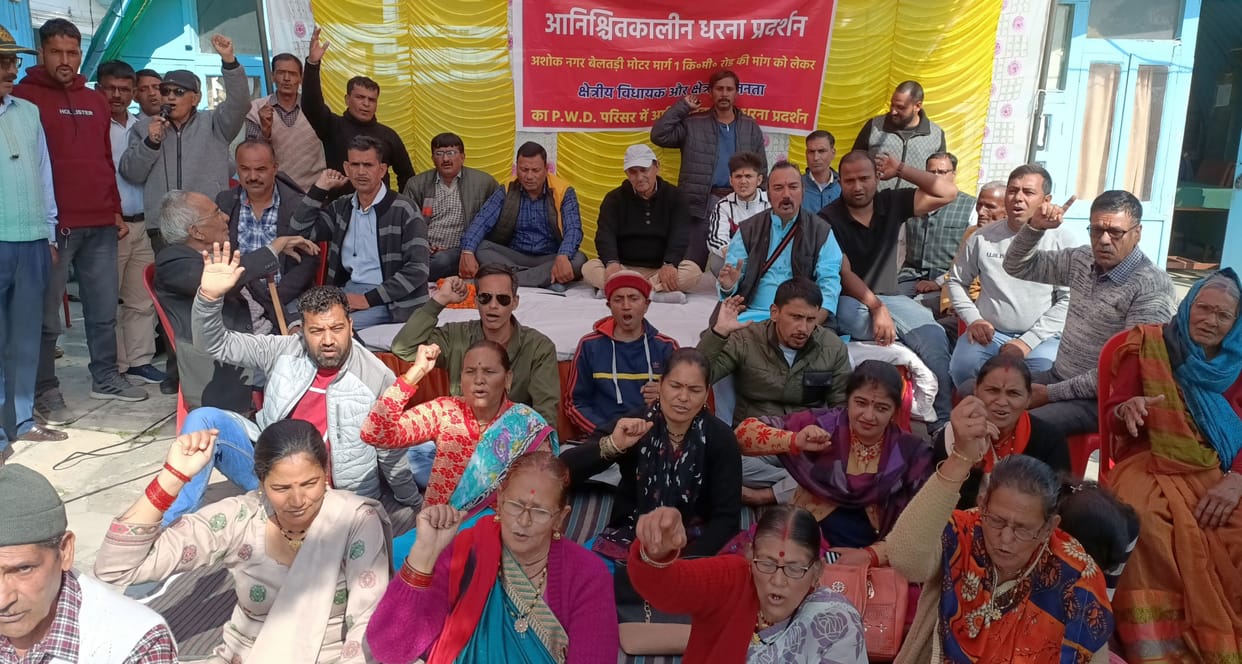 MLAs sitting on dharna with villagers for fifth day