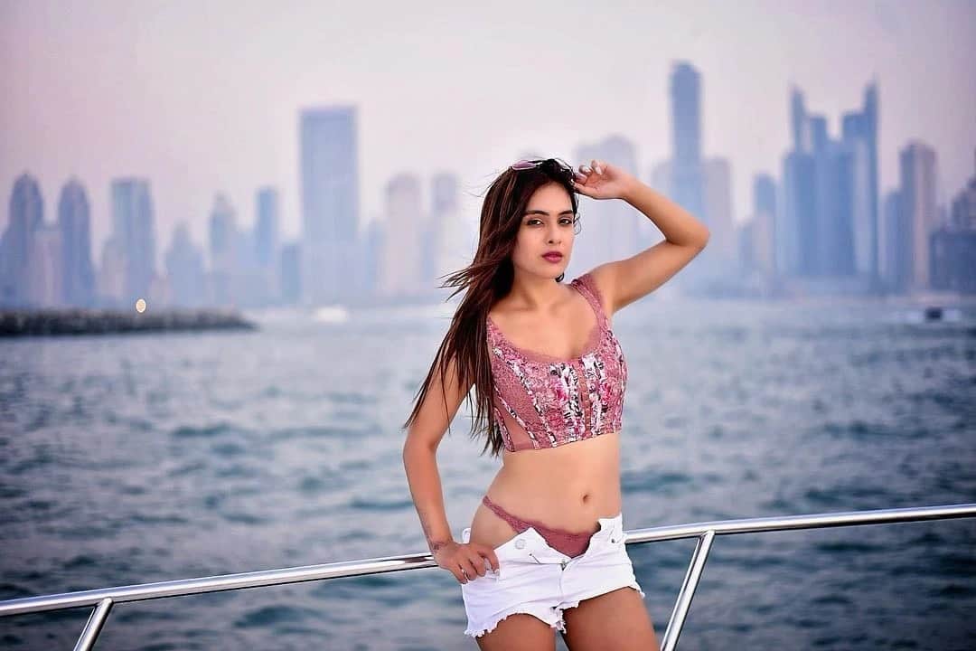 Neha Malik: Bhojpuri Actress shared bold and hot photos in red two piece dress getting viral on internet