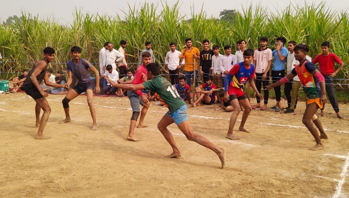 Players showed their strength in kabaddi competition