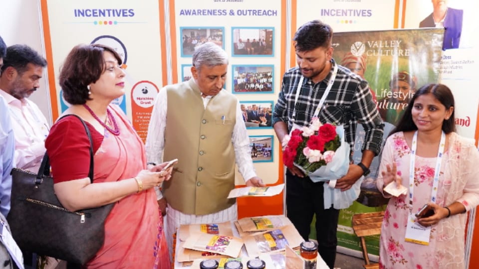 Haryana Agriculture Minister JP Dalal arrived at CII Agriculture and Food Technology Exhibition in Chandigarh