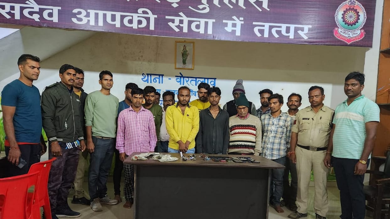 13 arrested for gambling in chhattisgarh rajnandgaon
