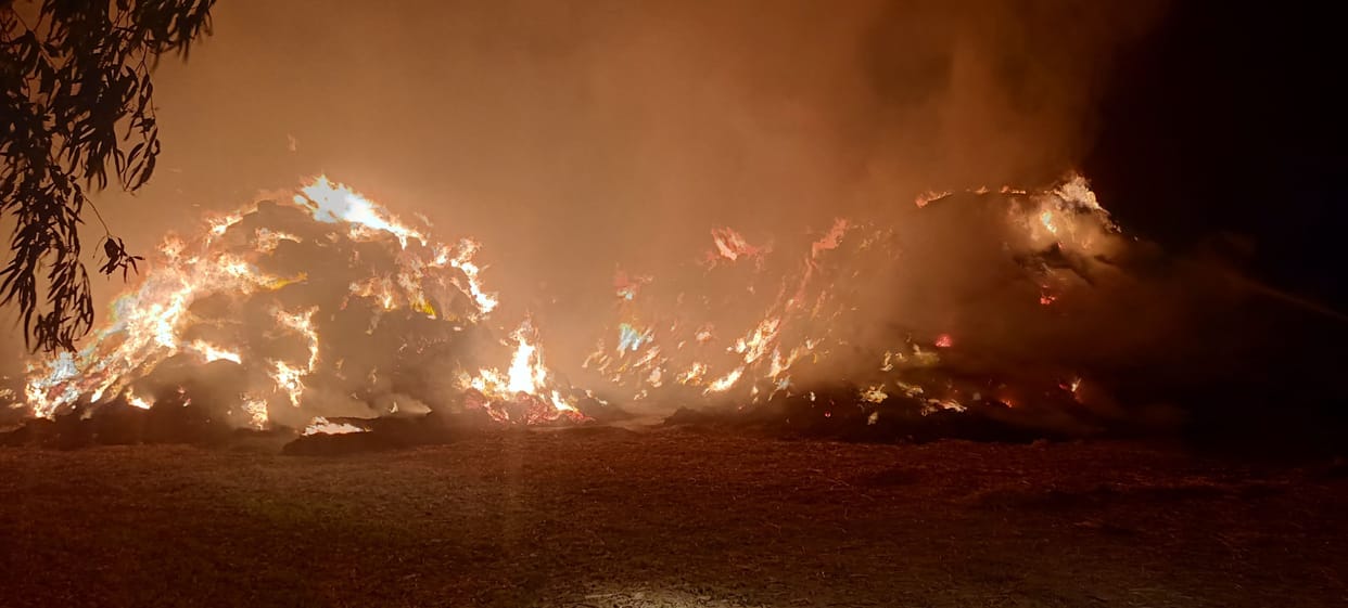 Massive fire breaks out in bales of stubble kept in stubble store centre