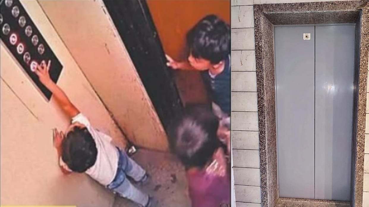 Seven children trapped in lift of Greater Noida Gulshan Bellina Society for 40 minutes