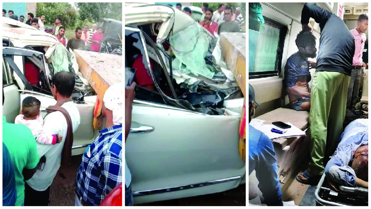 Speeding Innova hit a parked truc two died on the spot
